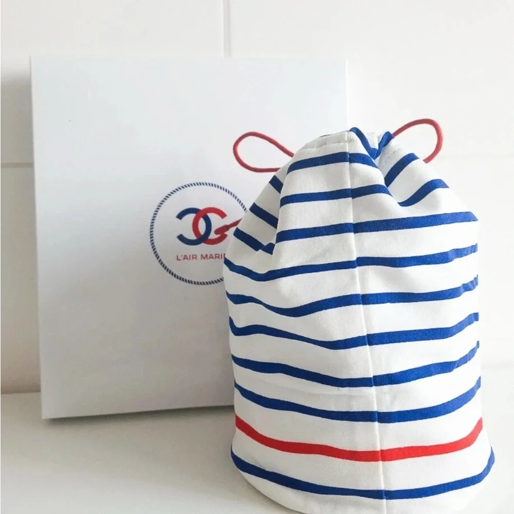 Auth CHANEL L'AIR MARIN DRAWSTRING Pouch bag Novelty - Picture 6 of 11